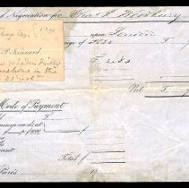 Charles Levi Woodbury currency exchange receipt, undated